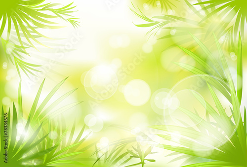 green grass spring abstract blur background vector