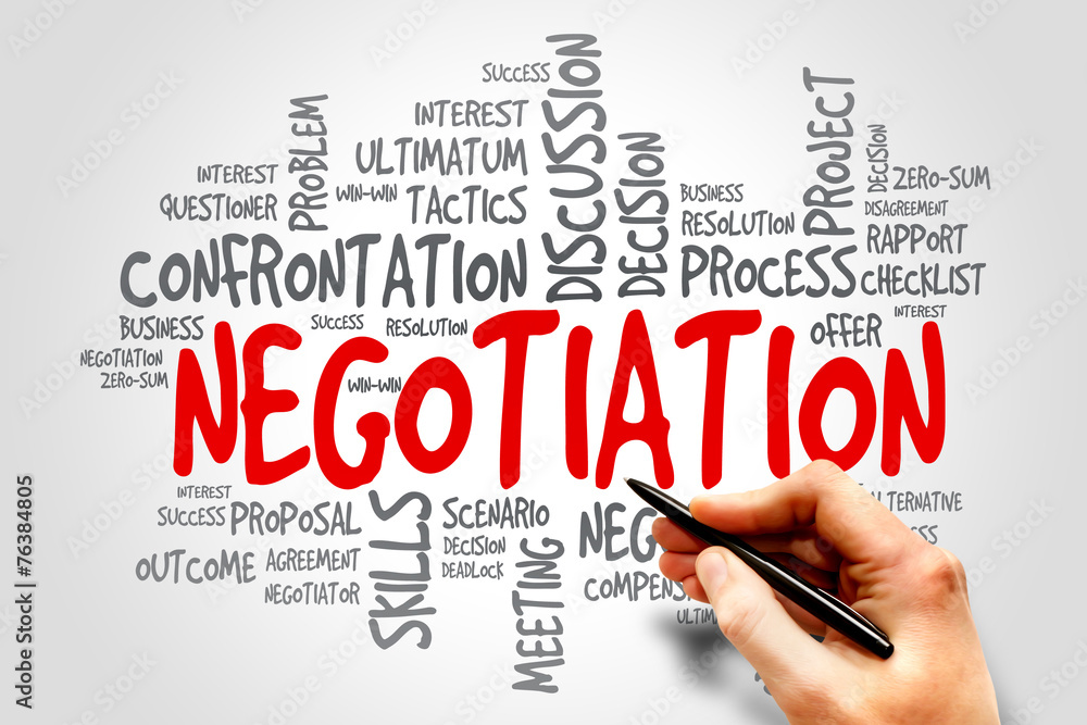 Negotiation word cloud, business concept Negotiation word cloud, business concept