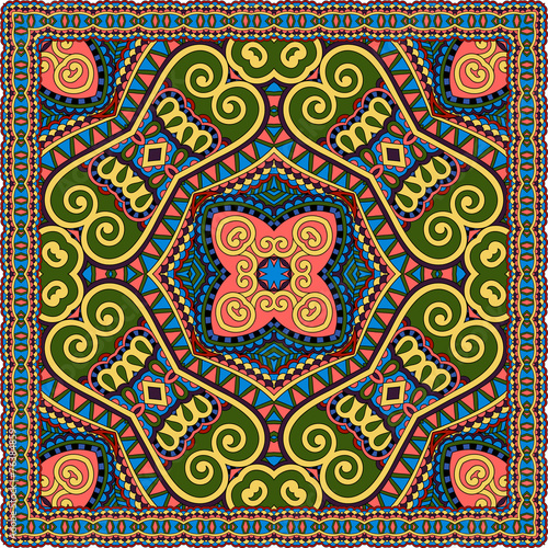 Traditional ornamental floral paisley bandanna