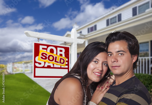 Hispanic Couple, New Home a...