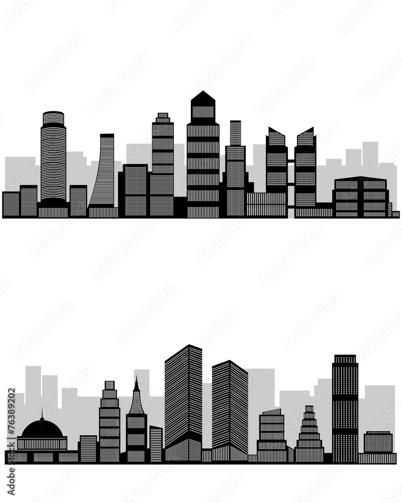 Silhouette abstract city