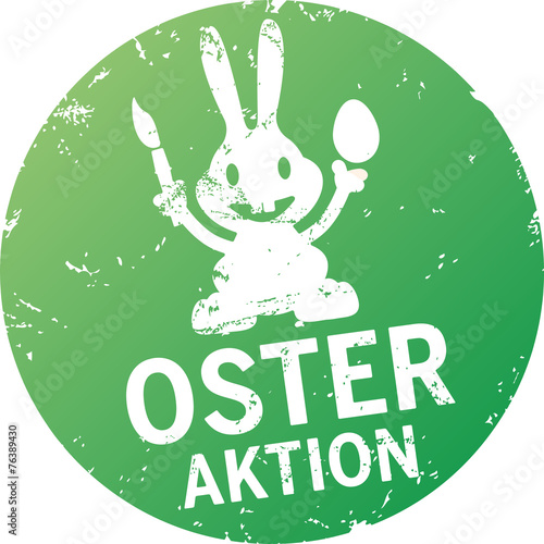 Button Stempel Osteraktion mit Osterhase