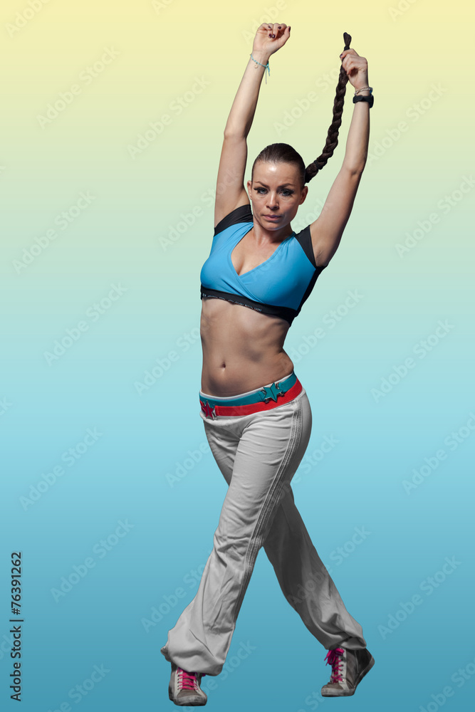 Young attractive female dancer posing Young attractive female dancer posing