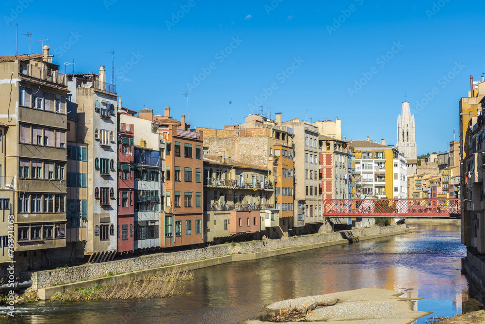 View of the city of Girona, Spain