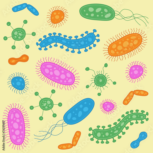 Hand Drawn Colorful Germs