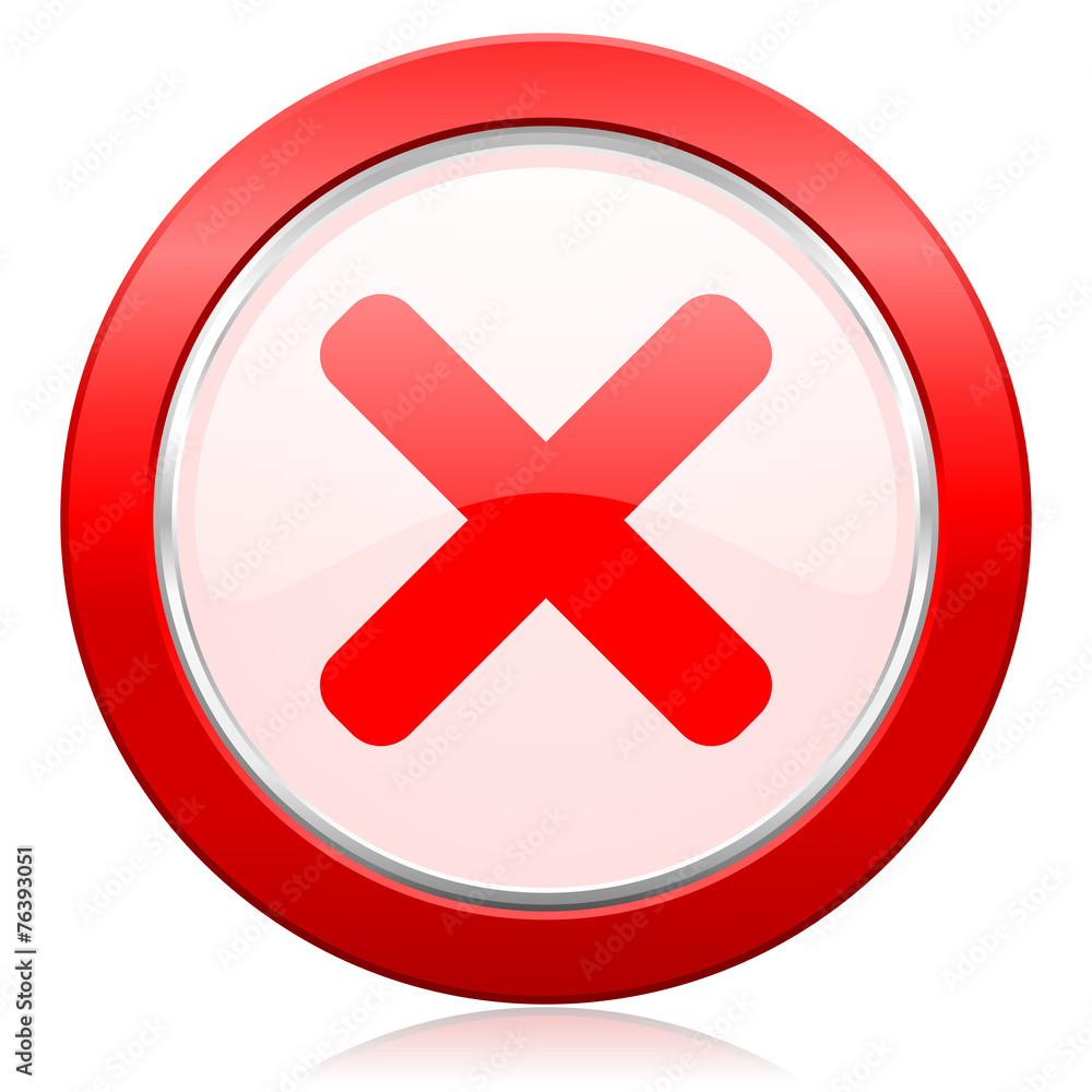 Obraz premium cancel icon x sign