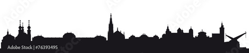 Obraz na płótnie Skyline von Würzburg (Silhouette) w salonie