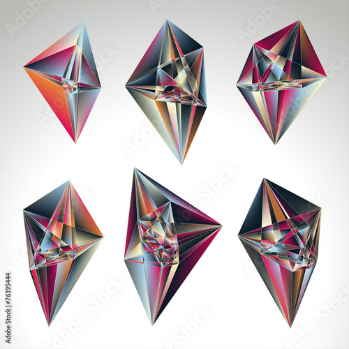 Set of  gems. Vector design.