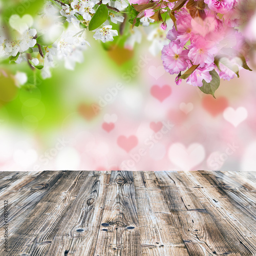 Valentine s Day wooden background