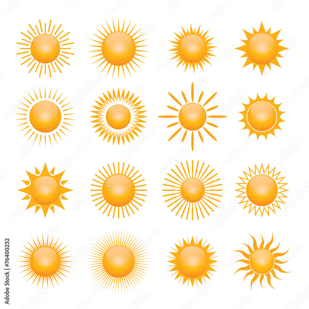 vector yellow symbol of sun vector yellow symbol of sun