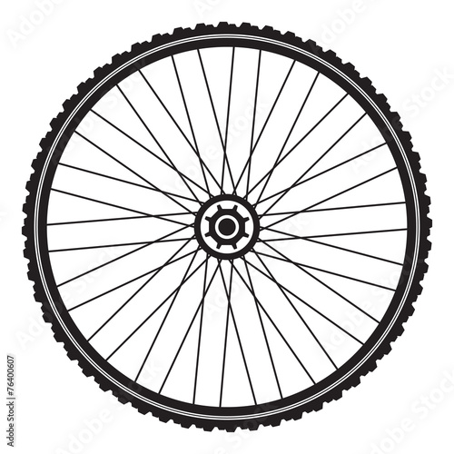 Bicycle wheel, vector format
