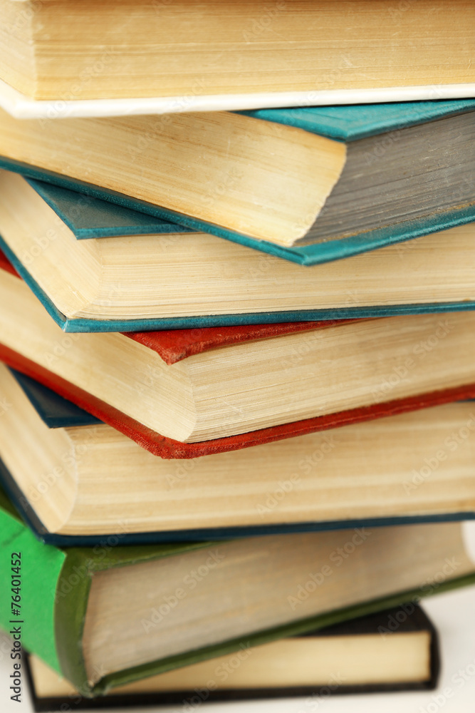 Pile of books, macro view
