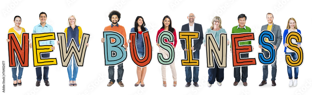 Multiethnic Group of People New Business Concept Multiethnic Group of People New Business Concept