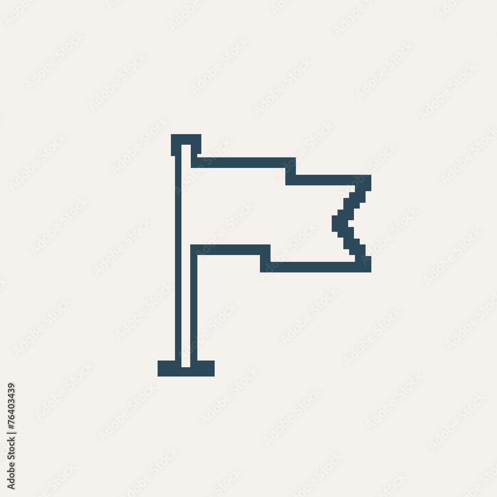 Simple stylish pixel icon flag. Vector design Simple stylish pixel icon flag. Vector design