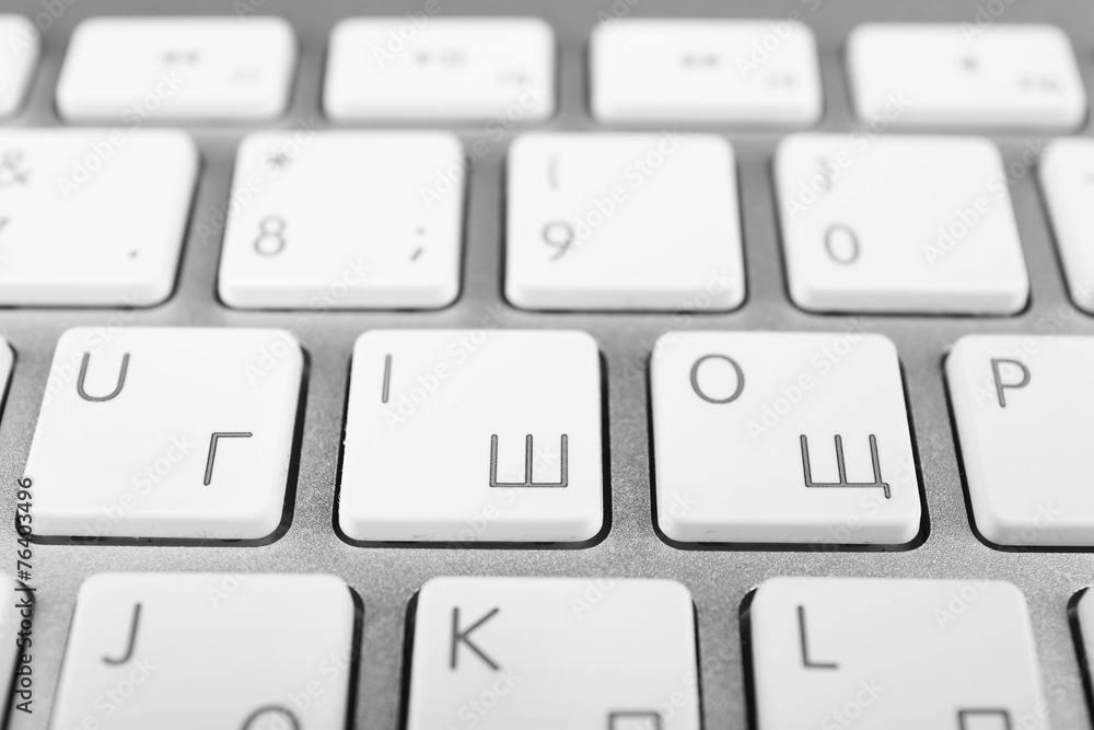 Keyboard of modern laptop close up Keyboard of modern laptop close up