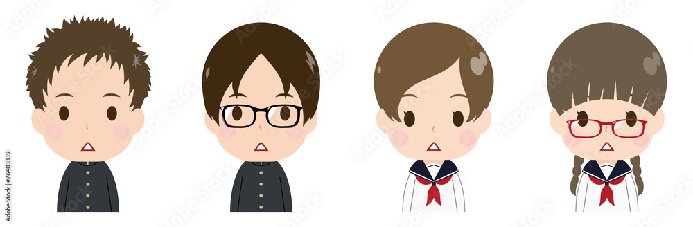 学生 顔 セット 感心 学生 顔 セット 感心