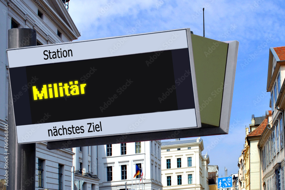 Fototapeta premium Anzeigetafel 7 - Militär