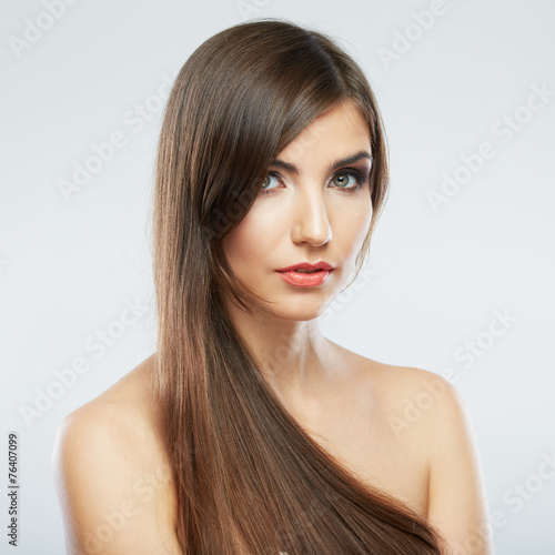 Hair style fashion woman portrait.