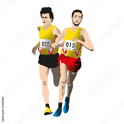 2 hommes courant