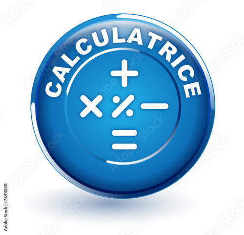 calculatrice sur bouton bleu