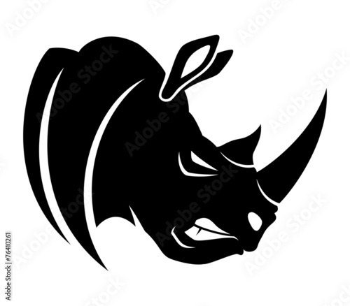 Vector sign. Rhinoceros.