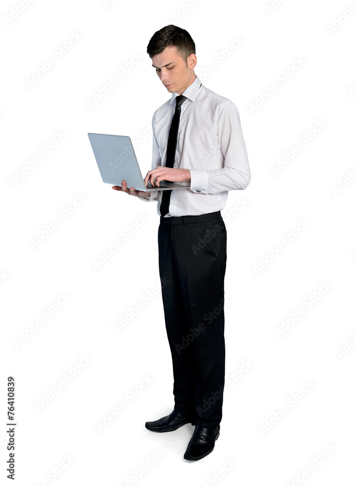 Business man with laptop Business man with laptop