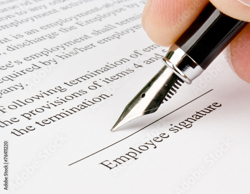 Singing the contract (agreement)