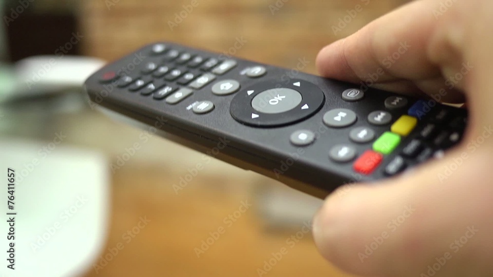 Pressing OK button on the TV remote control Pressing OK button on the TV remote control