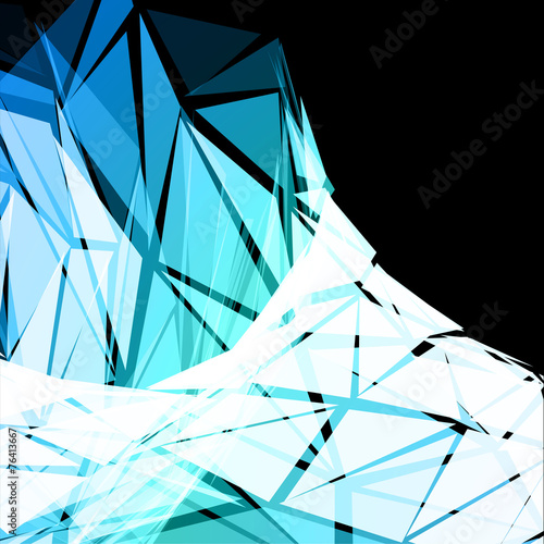 Turquoise Triangular Abstract Vector Background