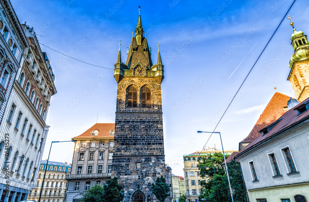 Fototapeta premium Prague: buildings and architecture details