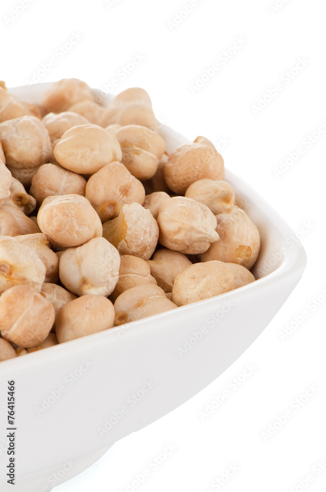 Closeup of a bowl with chickpeas Closeup of a bowl with chickpeas