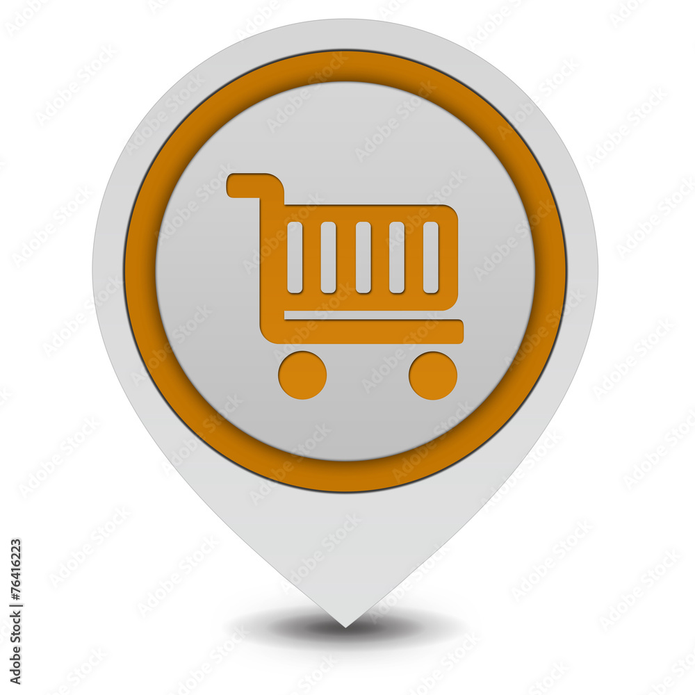shopping cart pointer icon on white background shopping cart pointer icon on white background