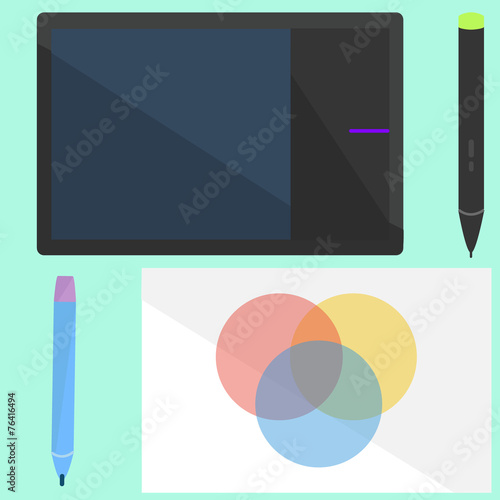 Tool set designer.Flat design