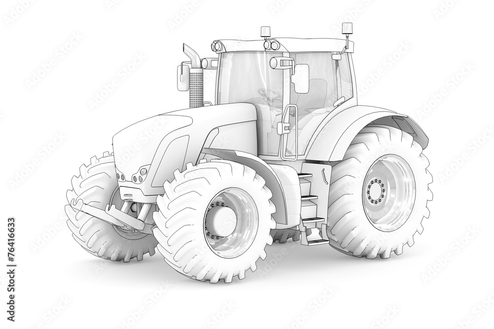 Traktor (Zeichnung) Illustration Stock