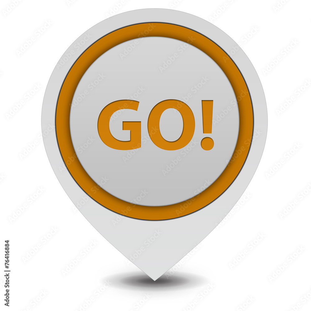 go pointer icon on white background go pointer icon on white background