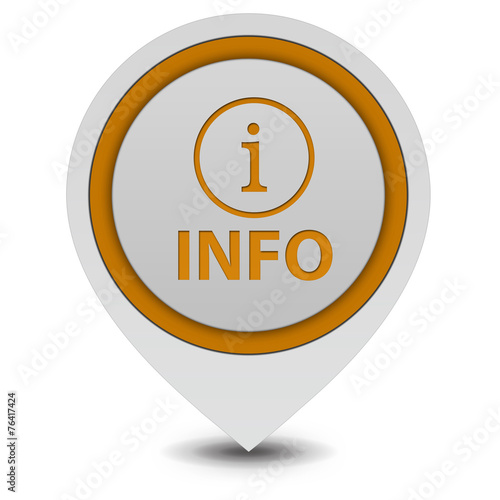 information pointer icon on white background