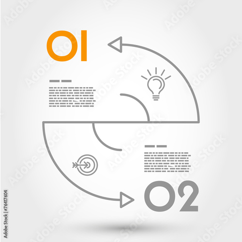 double arc infographic concept