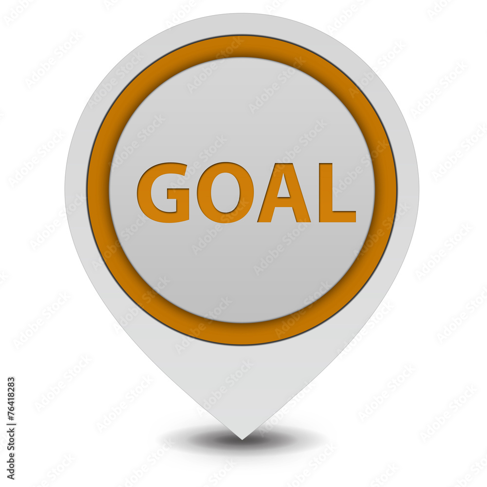 Goal pointer icon on white background Goal pointer icon on white background