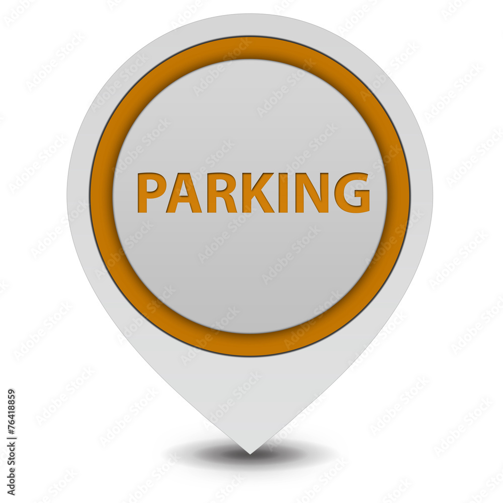 Parking pointer icon on white background Parking pointer icon on white background