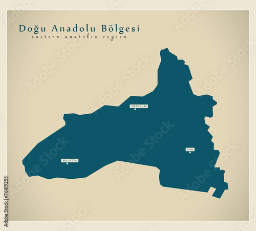 Modern Map - Dogu Anadolu TR photo