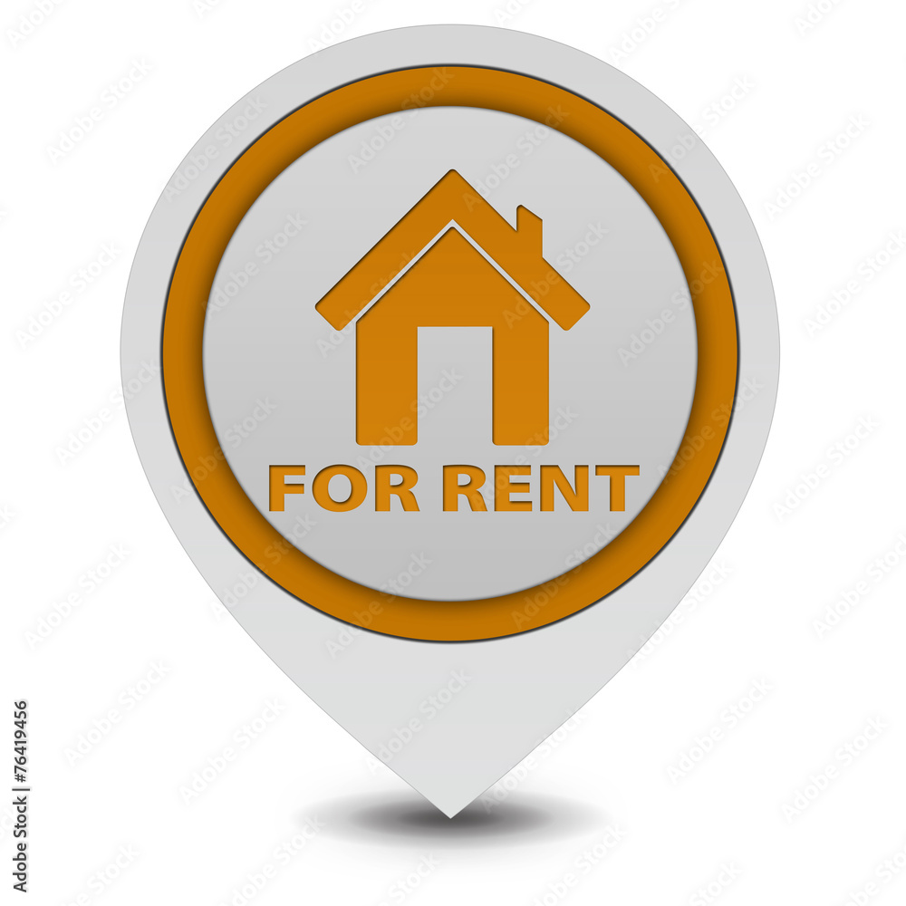 For rent pointer icon on white background For rent pointer icon on white background