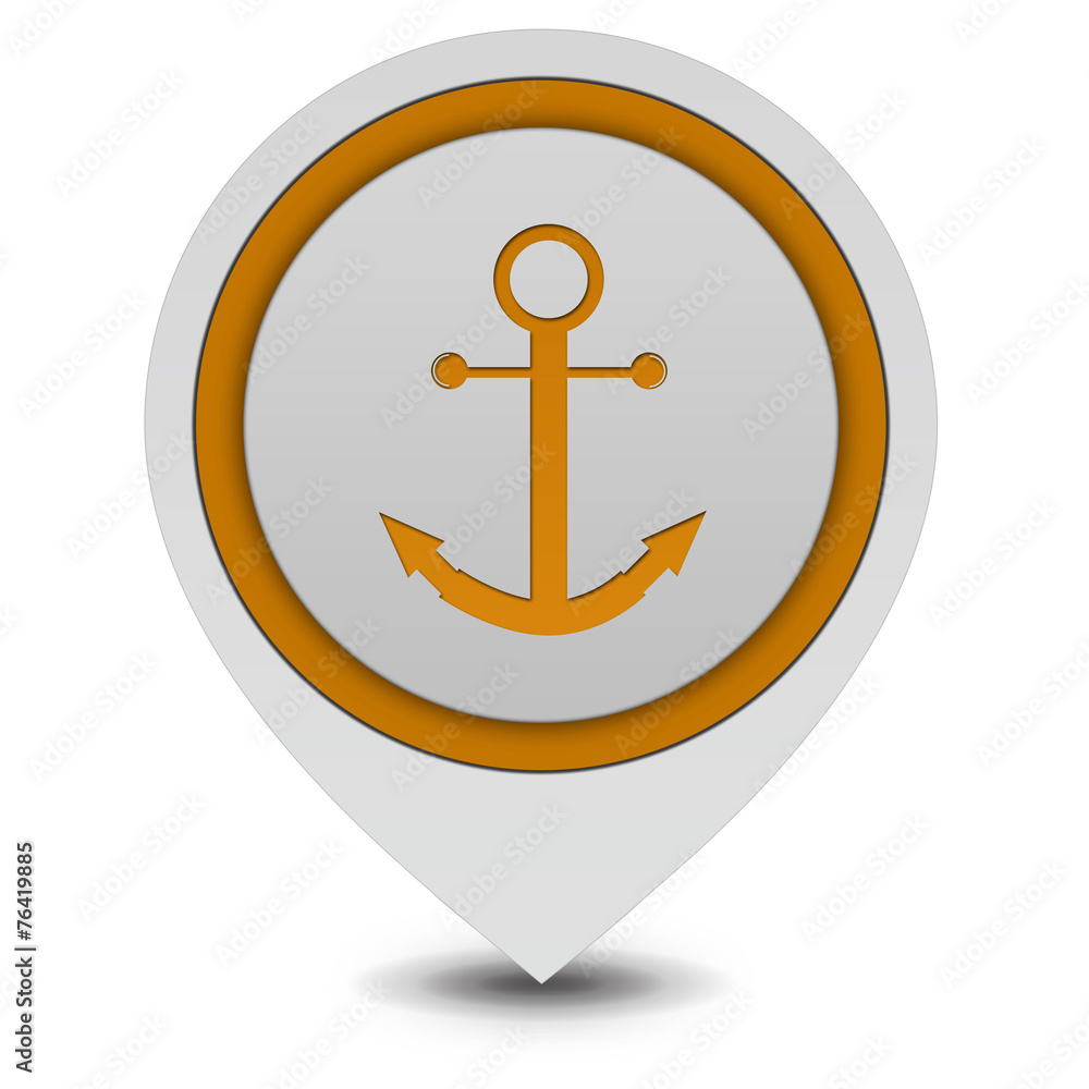 Anchor pointer icon on white background Anchor pointer icon on white background