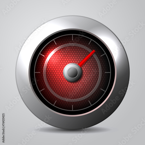Speedometer in the car isolate. Vector
