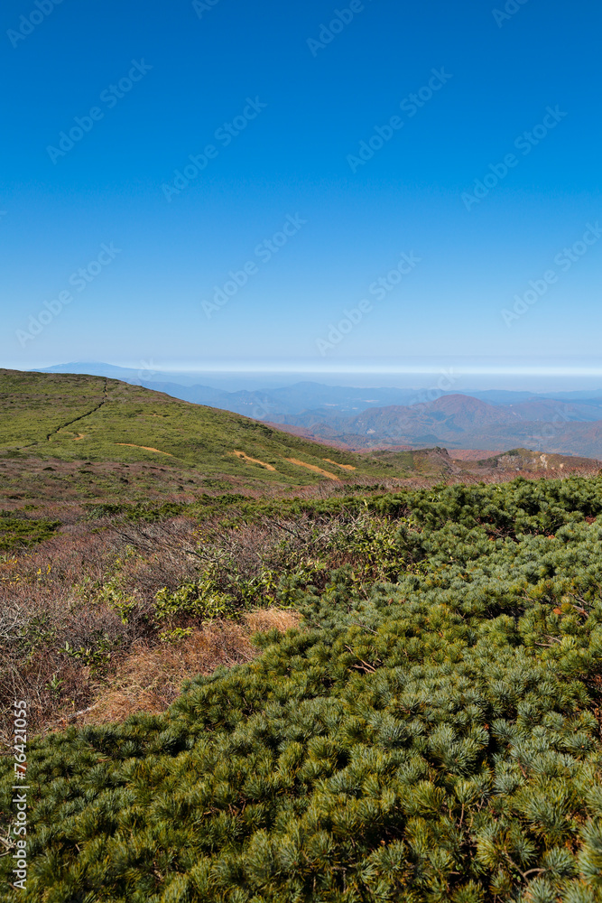 Fototapeta premium 栗駒山への登山
