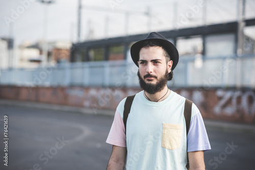 young handsome hipster gay modern man