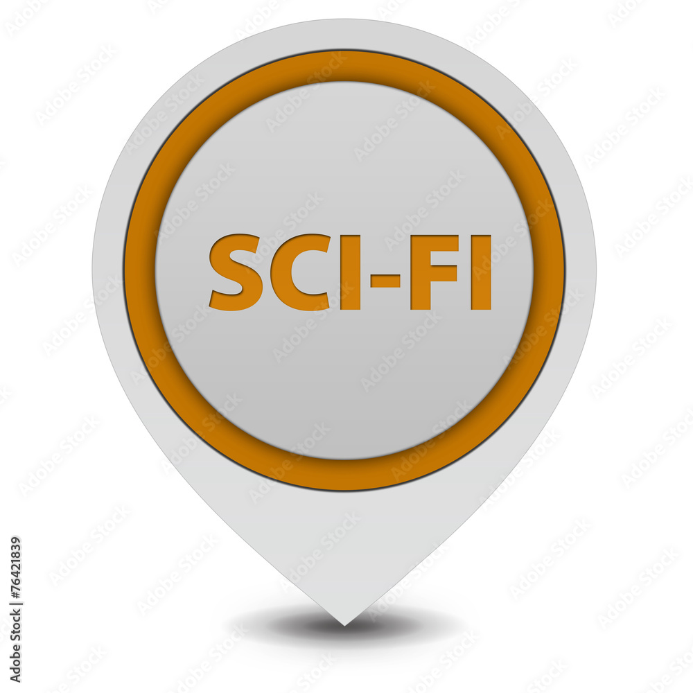 SciFi pointer icon on white background SciFi pointer icon on white background