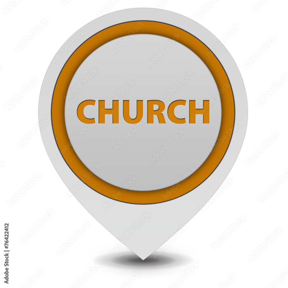 Church pointer icon on white background Church pointer icon on white background