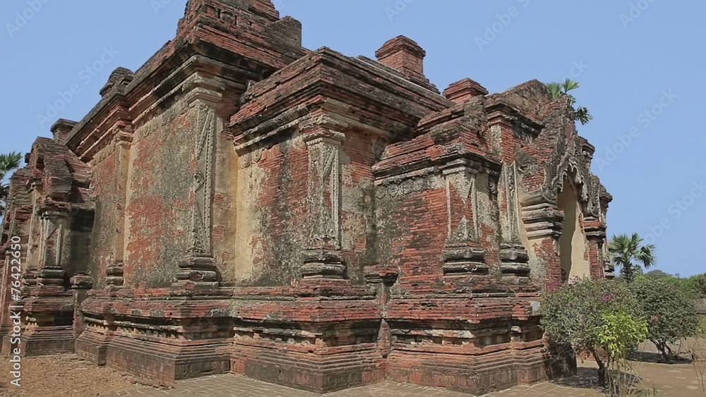 Gubyaukgyi Temple  in Bagan, Nyaung U, Burma.
