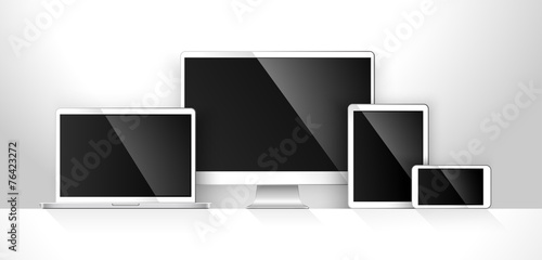 Set of modern devices. Vector