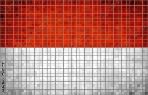 Abstract Mosaic Flag of Monaco